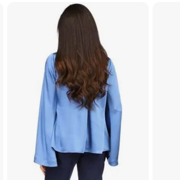 NWT Michael Kors Chain Neck Top in Blueberry - Picture 2 of 5